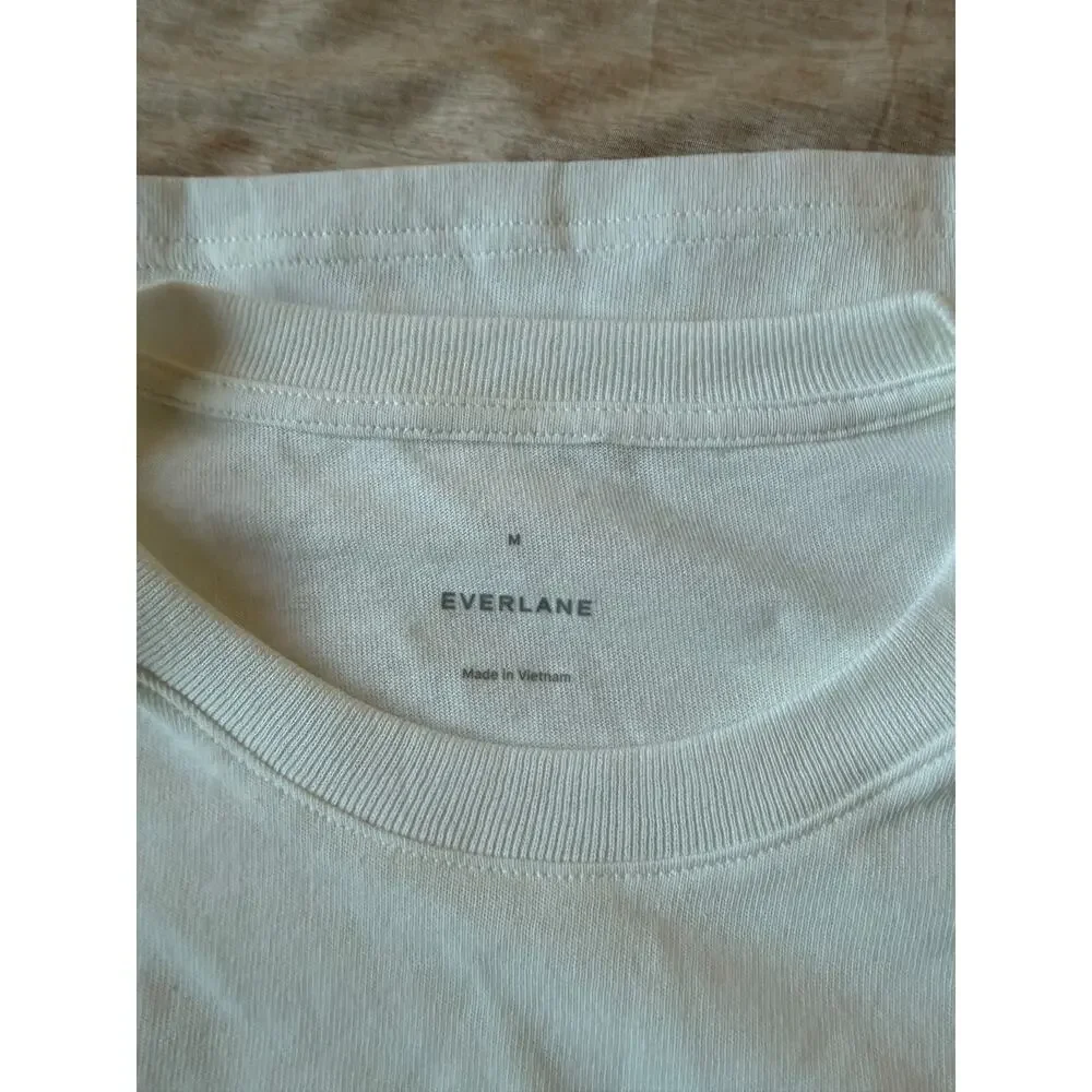 everlane the premium-weight pocket tee short sleeve uniform white, men's medium - Picture 7 of 7